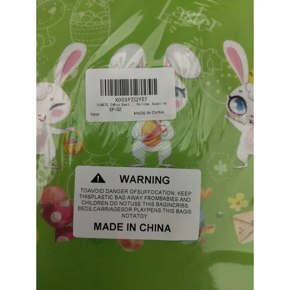 Easter Gift Bags 24pack- Easter Baskets Open Size 8.2 x 5.8 x 8.2in - Non-Wov...